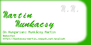 martin munkacsy business card