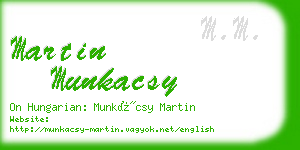 martin munkacsy business card